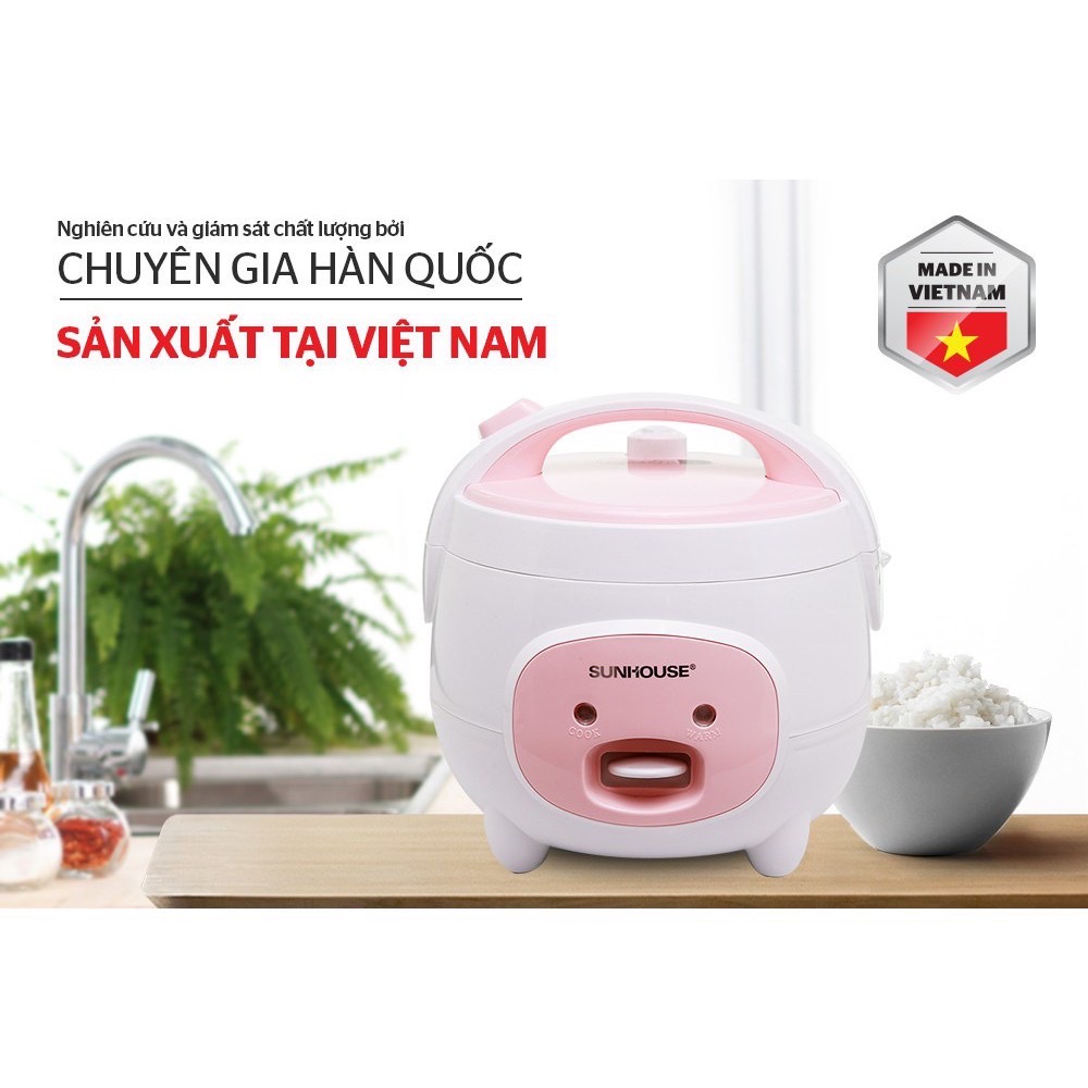 Nồi cơm điện 500w SUNHOUSE SH8217 1.2 lít hình heo siêu cưng [BH: 1 THÁNG]
