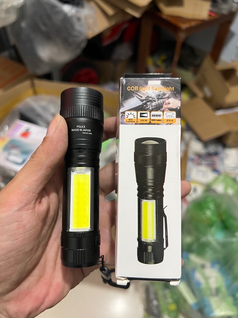 Đèn pin Police H352-29 / 806  Cob light flashlight Japan kiểu T6-29 siêu sáng Zoom X2000 [BH 1 tuần]