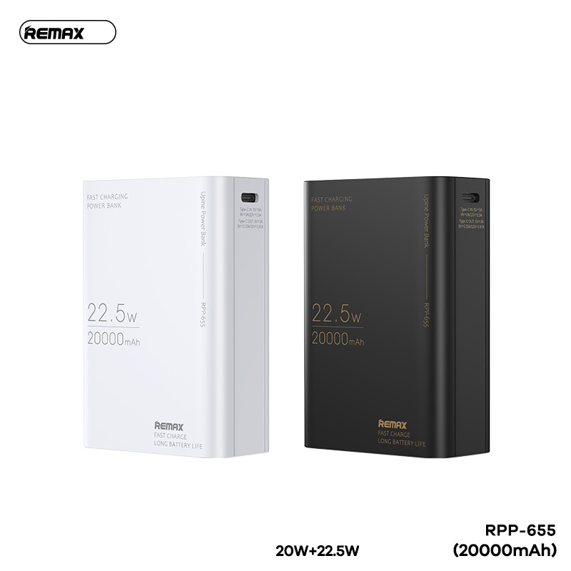 Pin sạc nhanh 22.5w Remax RPP-655 20.000mAh dự phòng QC3.0+PD 22.5W chính hãng [BH 1 năm]