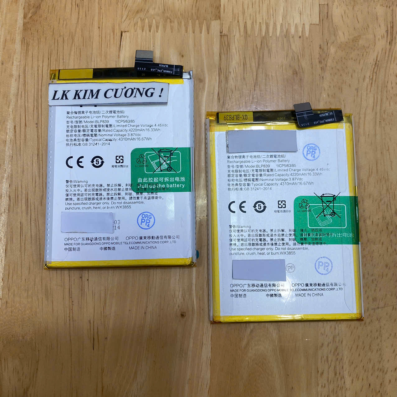 Pin điện thoại  Oppo F19 Pro Plus, Reno 5z, Reno 6z, Reno 6, A94 5G, A95 5G, BLP839 (Khách mua tự thay) [BH: 6 Tháng]