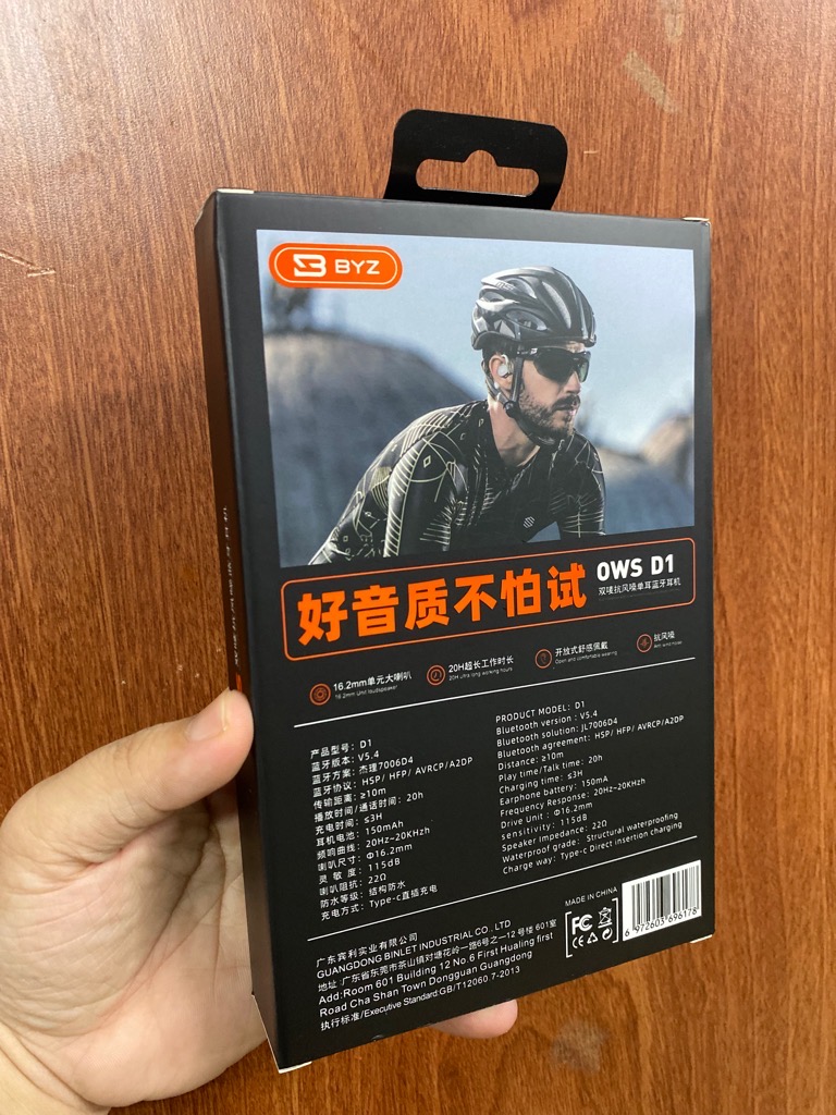 Tai nghe Bluetooth 5.4 BYZ D1 móc tai, có màn hình hiển thị % pin nghe 1 tai chính hãng [BH: 6 Tháng]