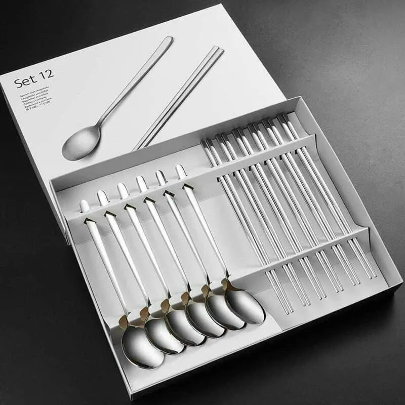 Bộ 12 thìa muỗng đũa inox nhà bếp cao cấp WMF