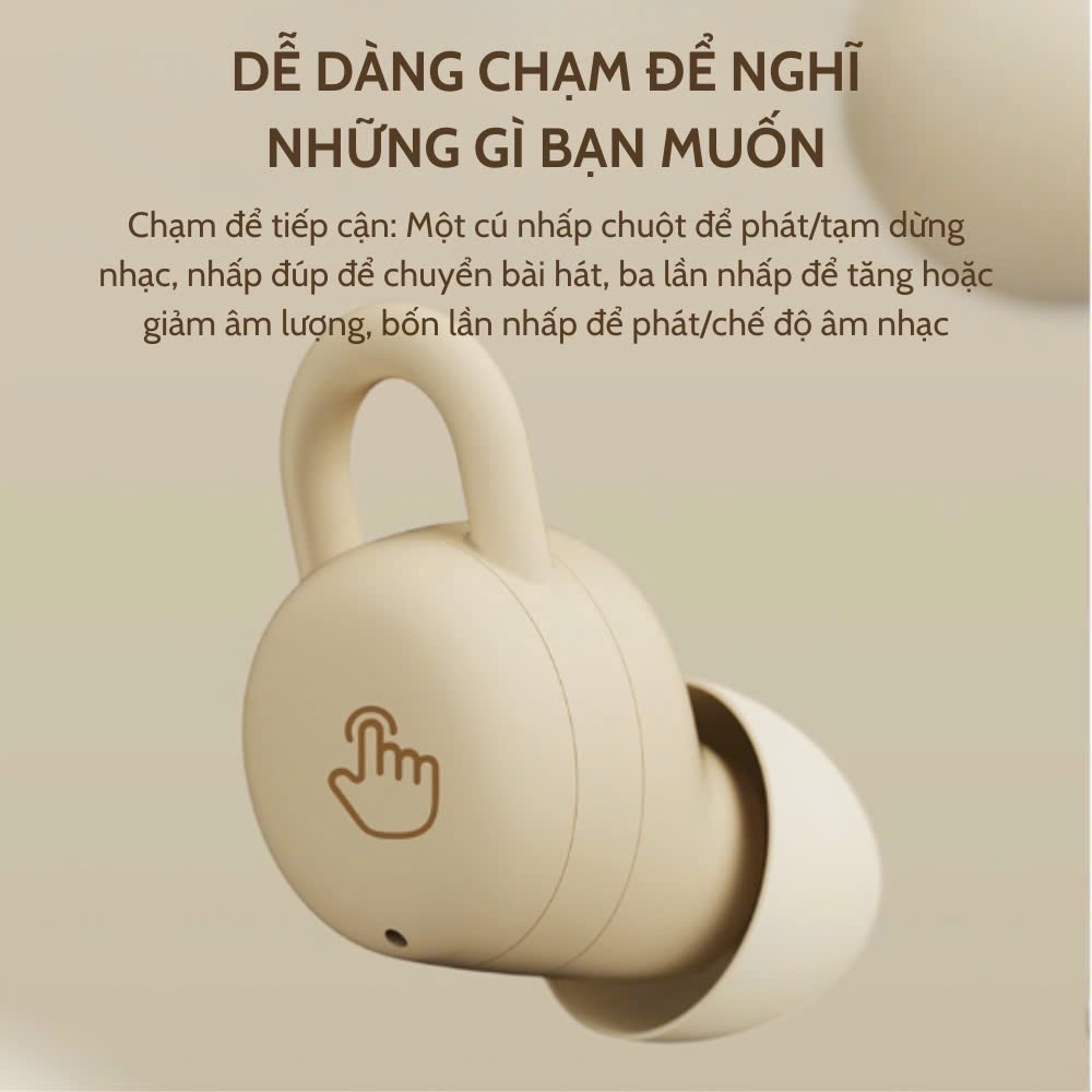 Tai nghe Bluetooth V5.3 mini 68X- X68 nhét tai siêu nhỏ gọn tiện lợi kèm doc sạc kiểu airpods chui Type C [BH: 6 THÁNG]
