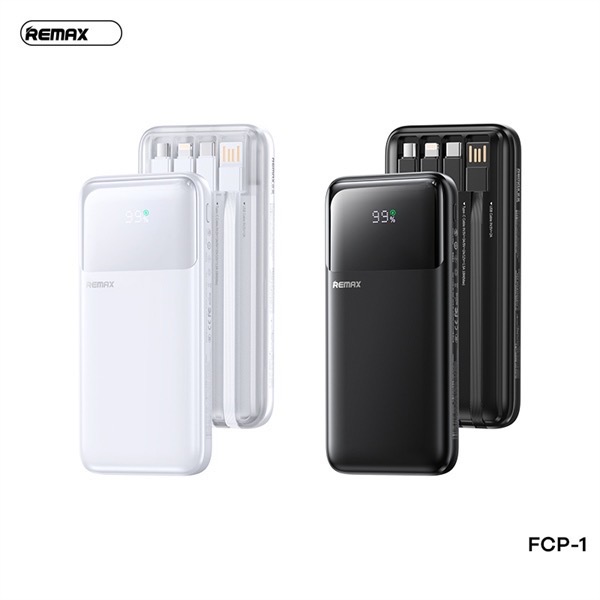 Pin sạc nhanh 22.5w REMAX FCP-1 10.000mAh dự phòng kèm cáp liền pin chính hãng QC3.0 PD [BH 1 năm]