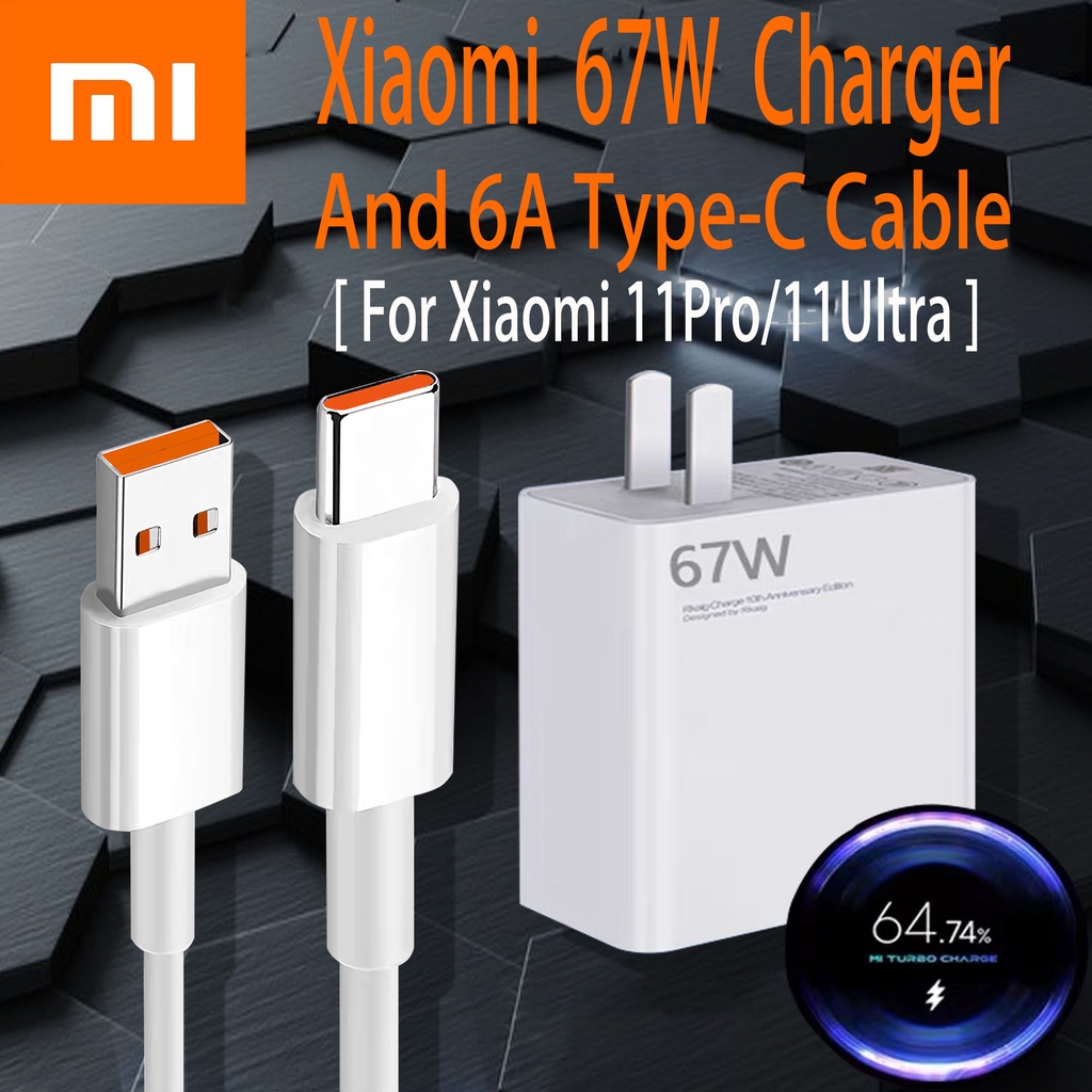 Bộ sạc nhanh 67w Xiaomi RENO 8Z kèm cáp usb ra Type-C Miturbo G41 full box [BH 6 tháng]