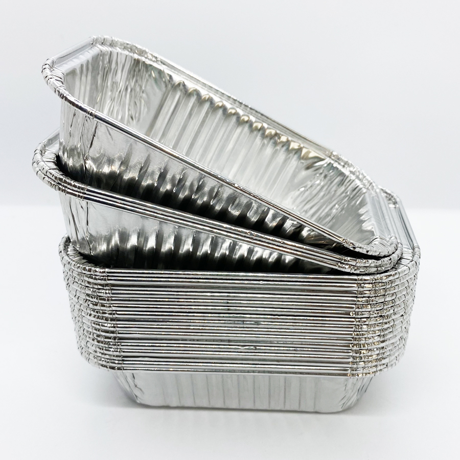 Combo 10 khay giấy bạc hình chữ nhật to làm bánh, nướng đồ ăn tiện dụng size 35x13 [BH: NONE] / pktn sale