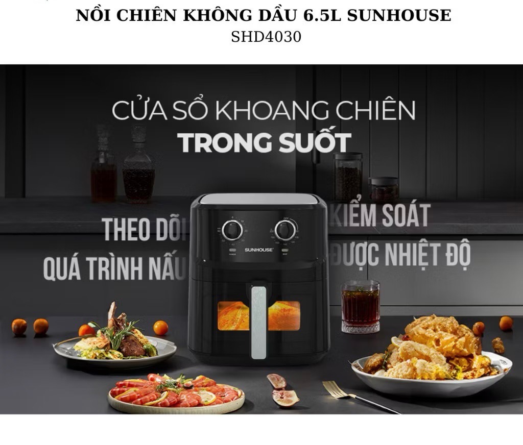 Nồi chiên không dầu SH4030 6.5L [BH: 1 Tháng]
