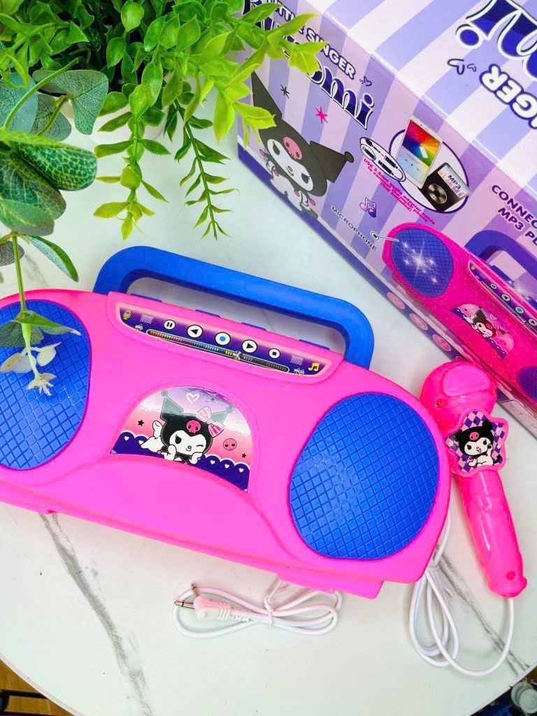 Đồ chơi loa máy hát kèm micro Kuromi siêu xinh cho bé [BH: NONE]