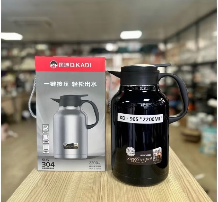 Phích đựng nước giữ nhiệt AKADI 2200ml AKD966, inox 304 thiết kế 2 lớp giữ nhiệt siêu lâu [BH: NONE] 1l9b10