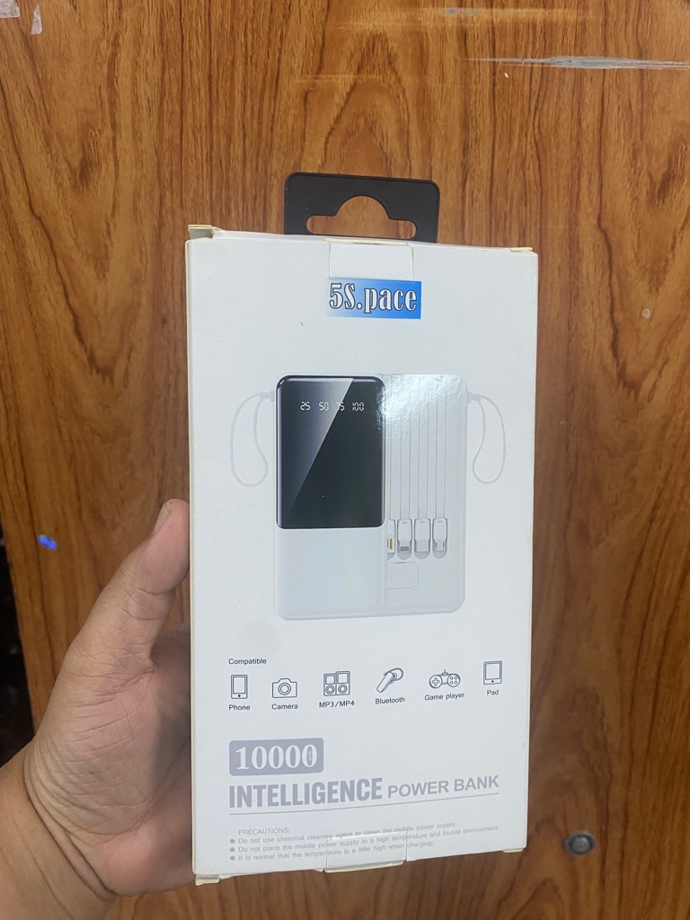 Pin sạc dự phòng 5SPace G764 10.000mAh kèm cáp 3 đầu chính hãng [BH 1 năm]