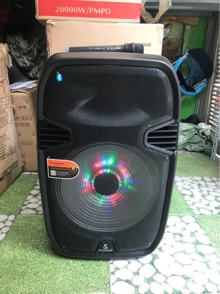Loa bluetooth karaoke AVCrown DP09 3.5 tấc kèm 1 micro không dây [BH: 1 tuần, thùng cũ, loa mới, bán rẻ] hjk#T2
