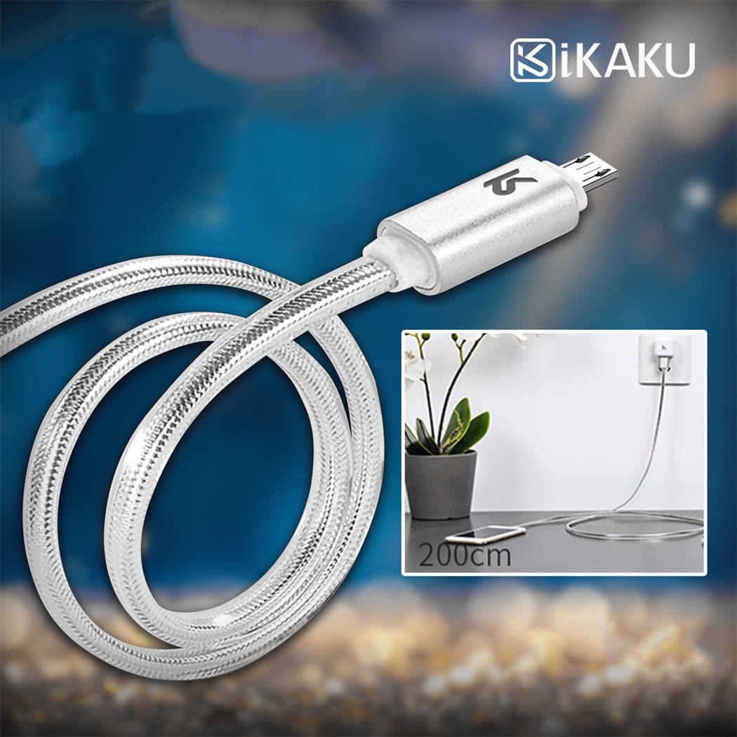 Cáp sạc nhanh samsung 2m KAKU KSC-090 tự ngắt chui micro có led chính hãng [BH 6 tháng] / pktn sale