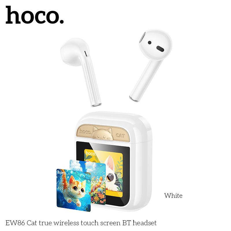 Tai nghe bluetooth HOCO EW86 mẫu airpods 2 dock có màn hình cảm ứng siêu tiện lợi