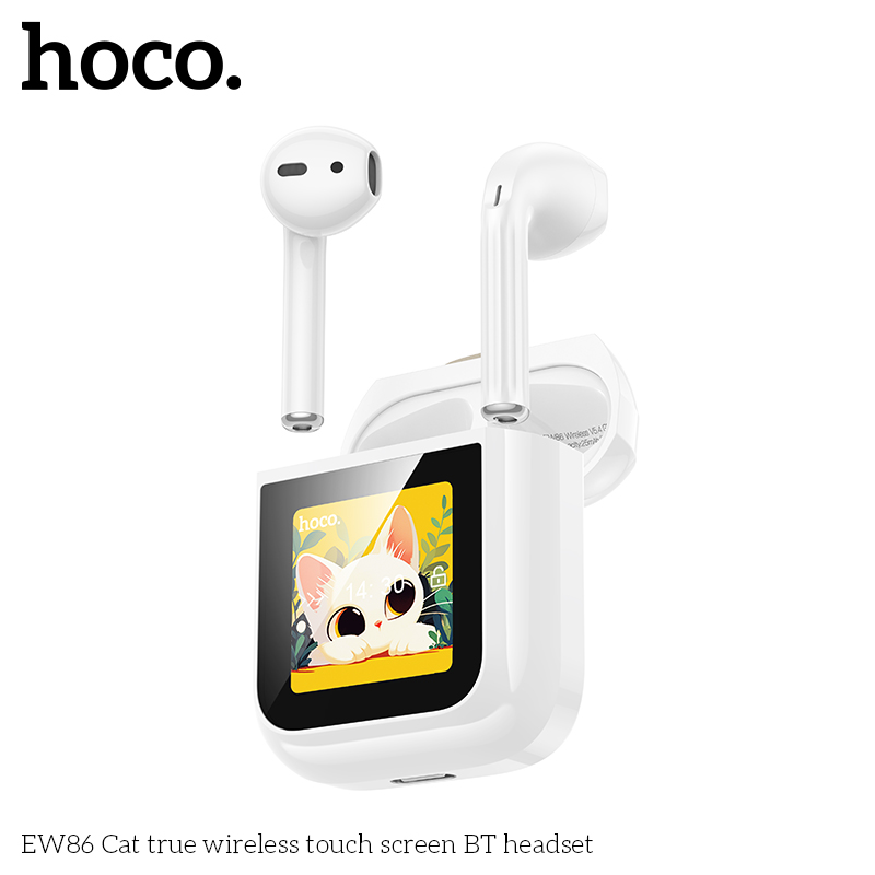 Tai nghe bluetooth HOCO EW86 mẫu airpods 2 dock có màn hình cảm ứng siêu tiện lợi