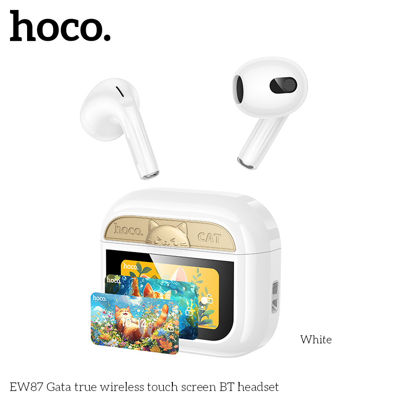 Tai nghe bluetooth HOCO EW87 mẫu PRO3 dock kèm màn hình cảm ứng siêu tiện lợi