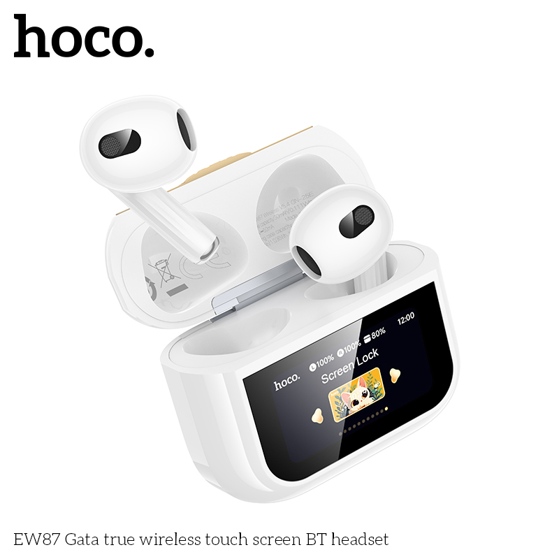 Tai nghe bluetooth HOCO EW87 mẫu PRO3 dock kèm màn hình cảm ứng siêu tiện lợi