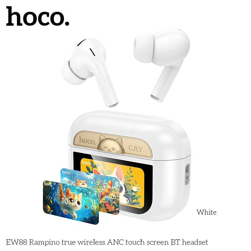 Tai nghe bluetooth HOCO EW88 mẫu PRO2 dock có màn hình LCD siêu tiện lợi