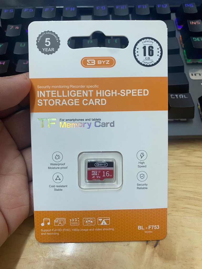 THẺ NHỚ MICRO SD BYZ 16GB CLASS 10, SPEED UP TO 100MB/S FULL BOX CHÍNH HÃNG [BH 1 năm]