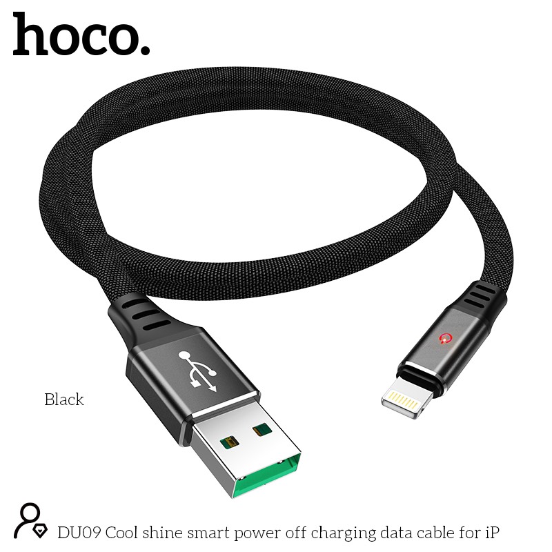 Cáp sạc nhanh tự ngắt Hoco DU09 usb ra iPhone Lightning chính hãng [BH 1 NĂM]