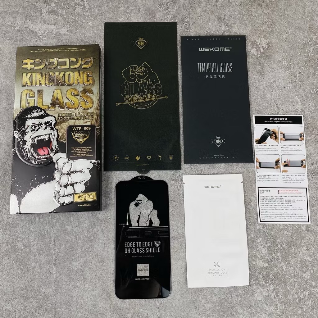 1 HỘP 10 MIẾNG CƯỜNG LỰC TRONG SUỐT WEKOME IPHONE 7-14 PROMAX- khách mua mã nào note dùm em [BH: NONE]