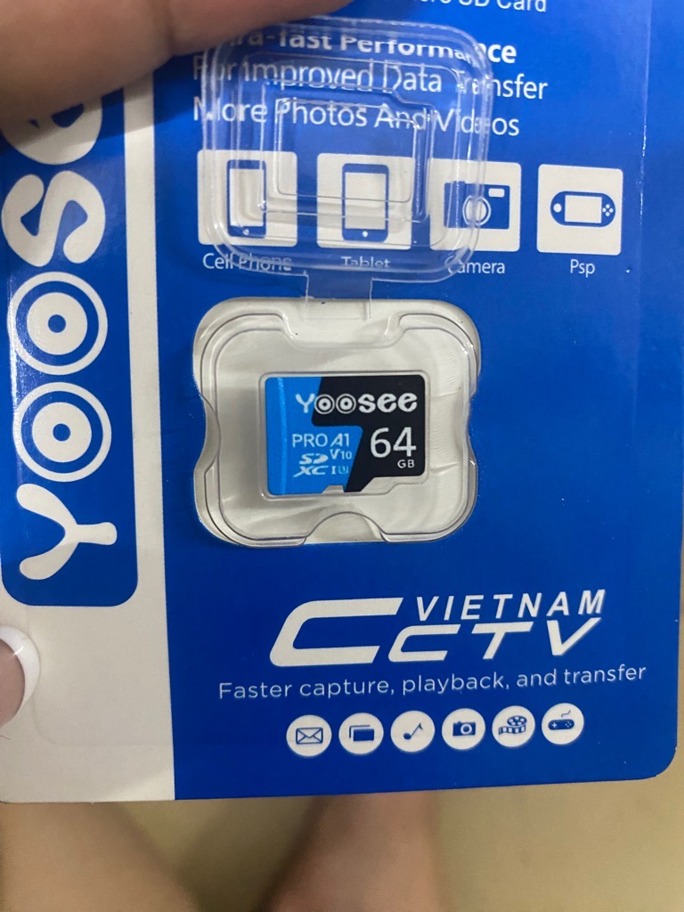 Thẻ nhớ YOOSEE 64Gb class 10 4K (full box vỹ) chuyên xài cho camera [BH: 1 năm]