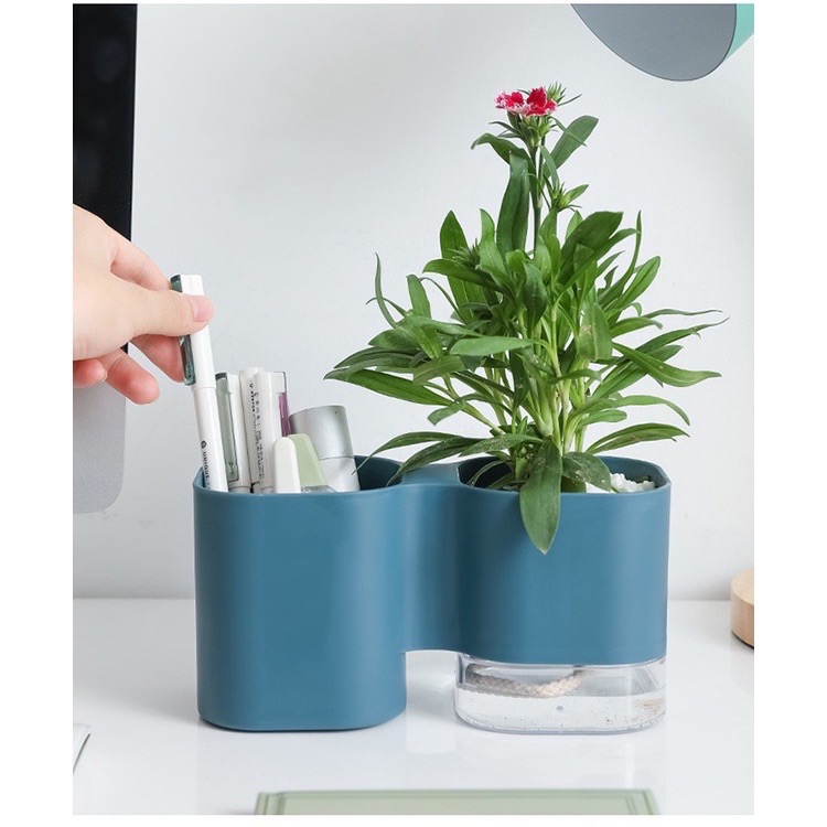 Khay nhựa 2in1 Garren đựng bút kiêm trồng cây thuỷ canh, sen đá cute / pktn sale
