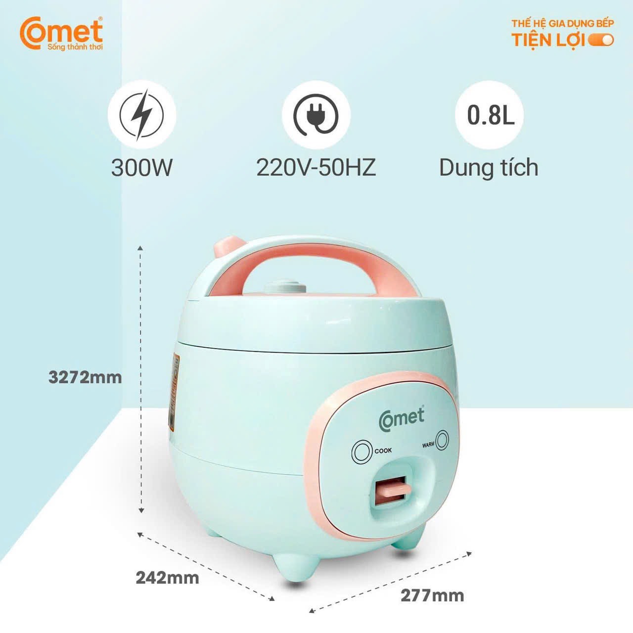 Nồi cơm điện Mini 0.8L CM-8006 [BH: 1 Tuần]