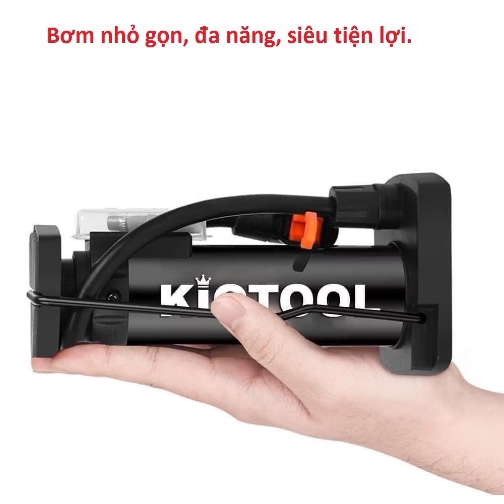 Bơm đạp chân mini Kiotool xe máy, ô tô, bong bóng đa năng [BH: None] 1l9b2