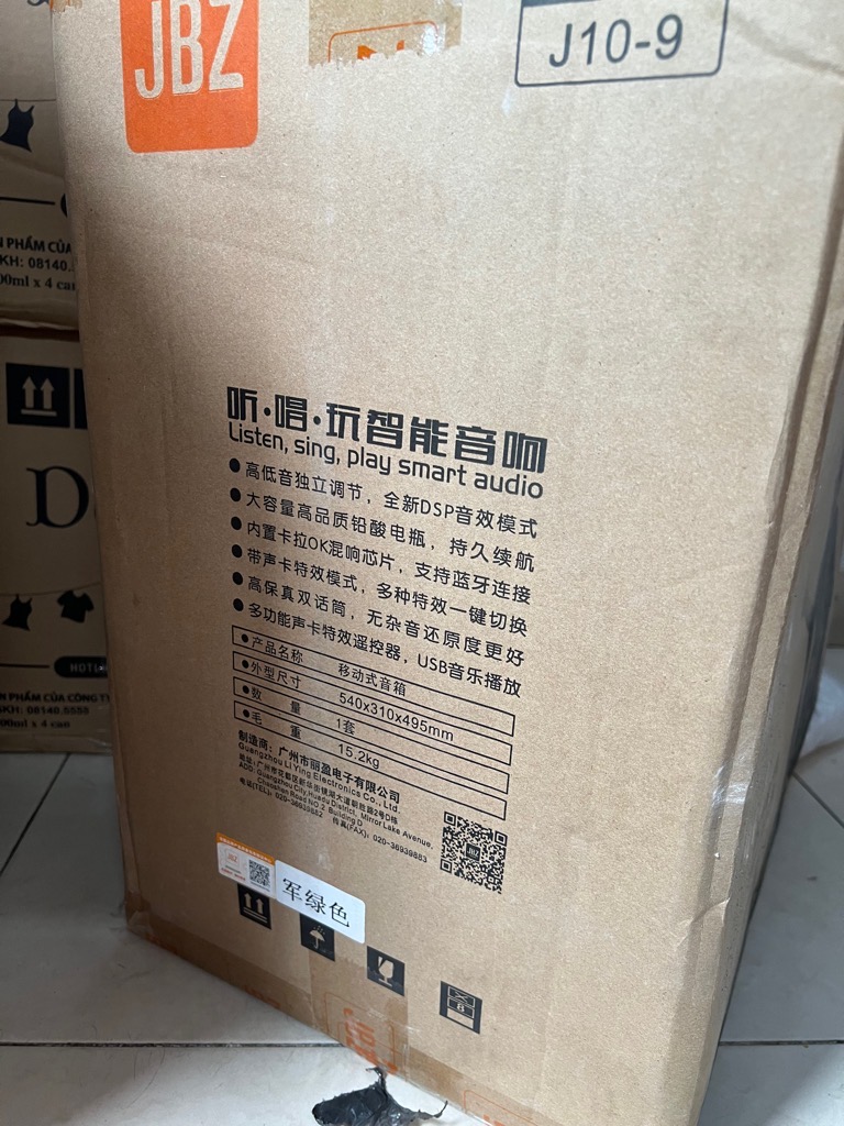 Loa kéo di động JBZ J10-9 chính hãng kèm 2 mic hát karaoke siêu hay [BH 6 Tháng]