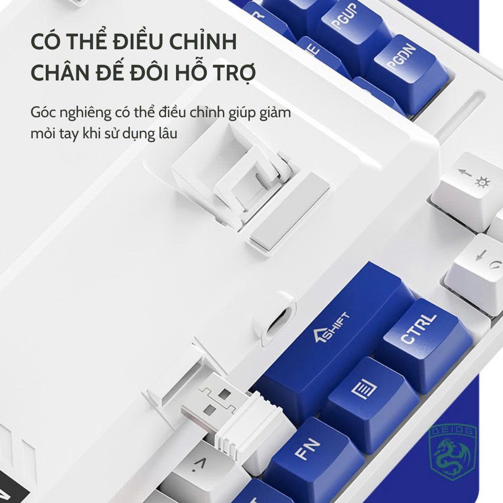 BÀN PHÍM CƠ KHÔNG DÂY BLUETOOTH DEIOG GK87 3 CHẾ ĐỘ CHÍNH HÃNG (BLUE SWITCH/RED SWITCH) [BH 1 NĂM]