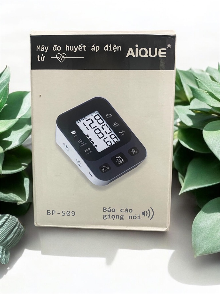 Máy đo huyết áp, nhịp tim Bắp Tay AiQue S09, báo cáo giọng nói [BH: 1 THÁNG]