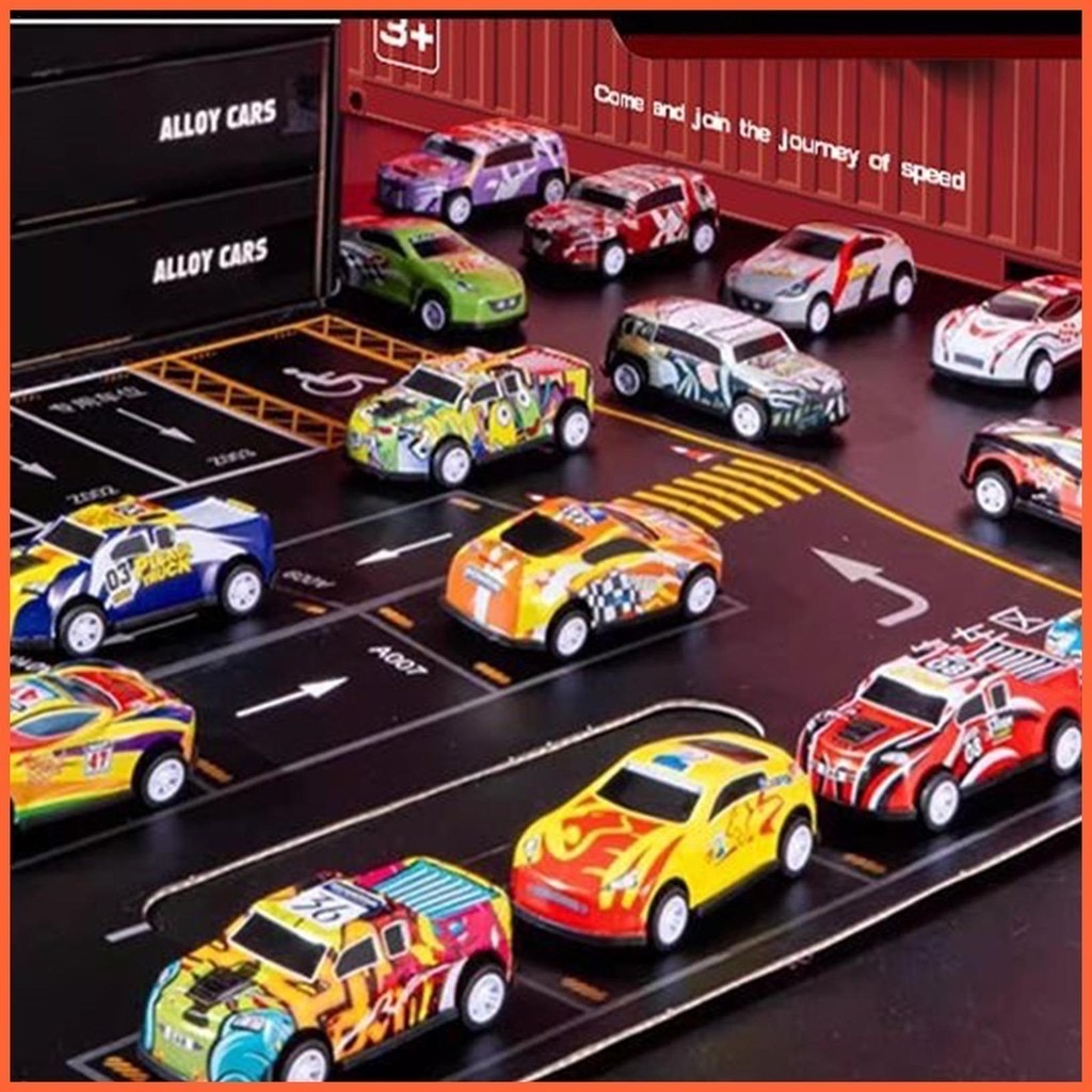 Hộp đồ chơi 48 chiếc xe Cars container hợp kim cho bé