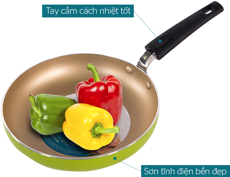 Bộ 2 Chảo Siêu Chống Dính Sunhouse 18cm và 24cm [BH: NONE]