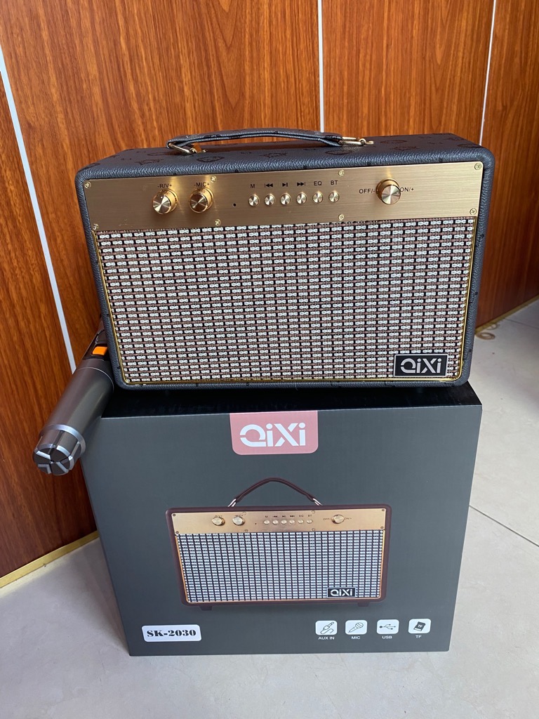 Loa bluetooth karaoke QIXI SK-2030 tặng kèm 1 micro không dây hát karaoke [BH: 3 tháng]