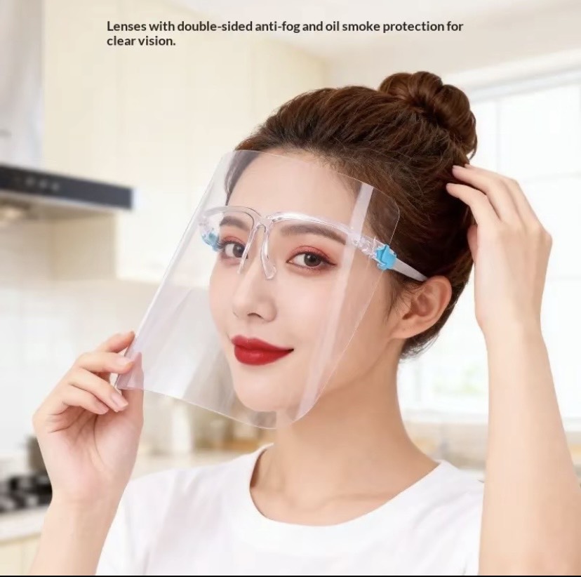 Xả- Kính chống dầu bắn khi làm bếp, chắn bụi, gió khi đi đường, chống dịch đa công dụng