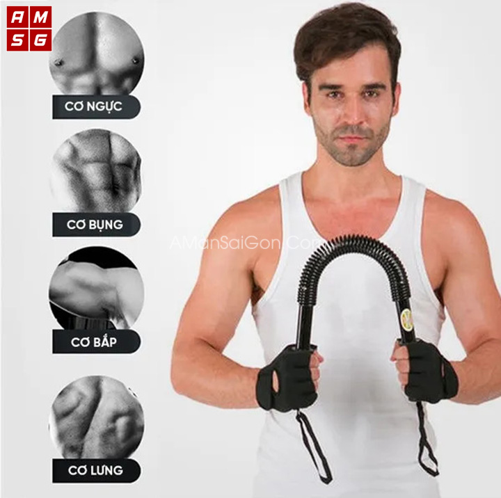 Gậy Lò Xo 30KG loại rẻ Bẻ Tập Cơ Tay Titan Power Twister Tập GYM, Tập Thể Dục Tại Nhà