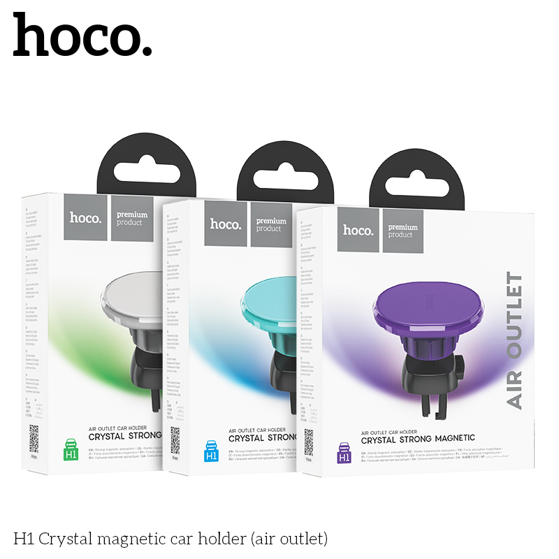 Giá đỡ điện thoại ô tô HOCO H1 gắn lỗ thông gió cho xe hơi hít nam châm chính hãng [BH 1 năm]