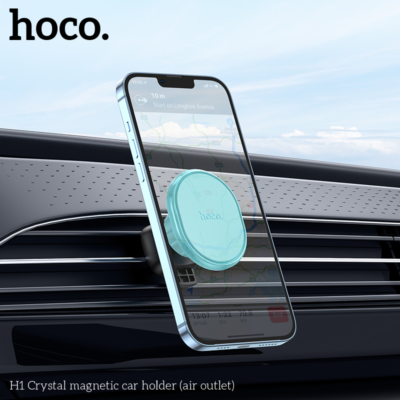 Giá đỡ điện thoại ô tô HOCO H1 gắn lỗ thông gió cho xe hơi hít nam châm chính hãng [BH 1 năm]