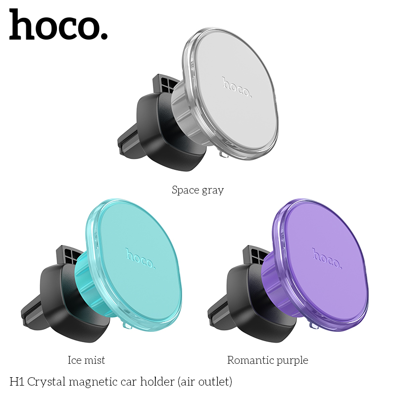 Giá đỡ điện thoại ô tô HOCO H1 gắn lỗ thông gió cho xe hơi hít nam châm chính hãng [BH 1 năm]