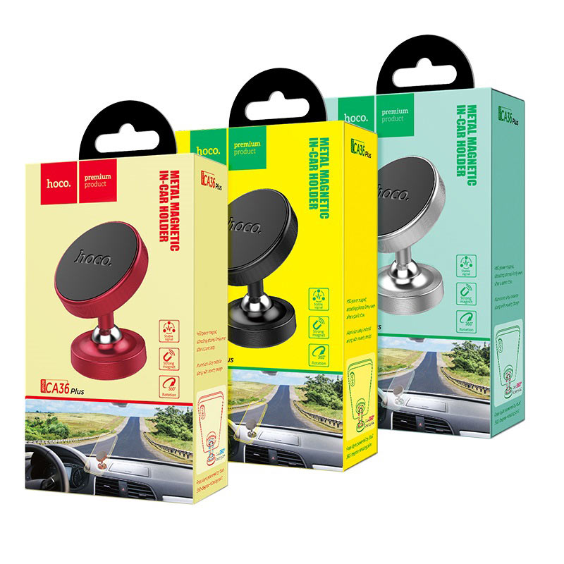 Giá đỡ điện thoại xe hơi HOCO Ca36 Plus mẫu hít nam châm siêu nhỏ gọn [NONE]