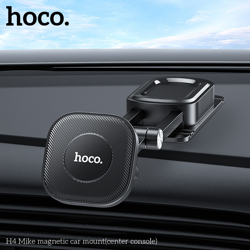 Giá đỡ điện thoại ô tô HOCO H4 gắn taplo cho xe hơi hít nam châm chính hãng [BH 1 năm]
