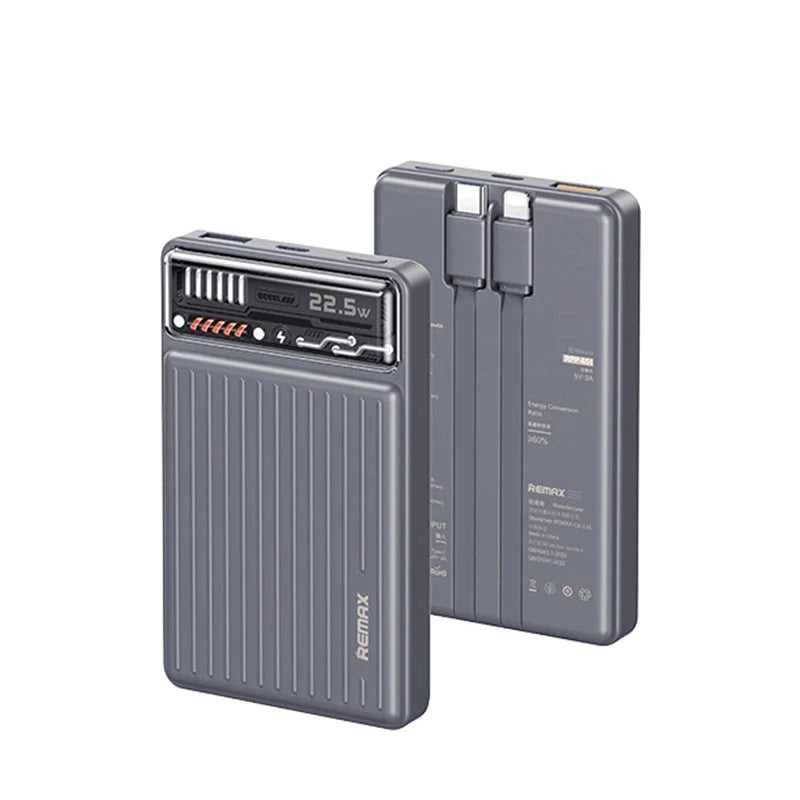 Pin sạc nhanh 22.5w Remax RPP-651 10.000mAh dự phòng kèm cáp sạc liền pin PD QC3.0 chính hãng [BH: 1 năm]