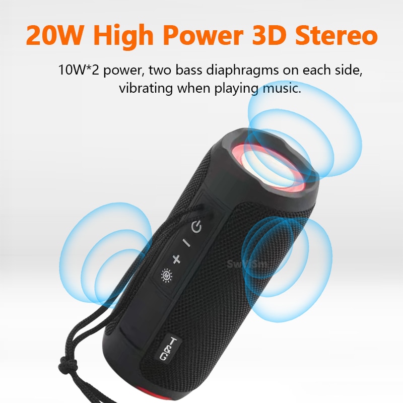 Loa bluetooth TG-227 có đèn led vs dây đeo nghe siêu hay chính hãng [BH 6 tháng] / pktn sale