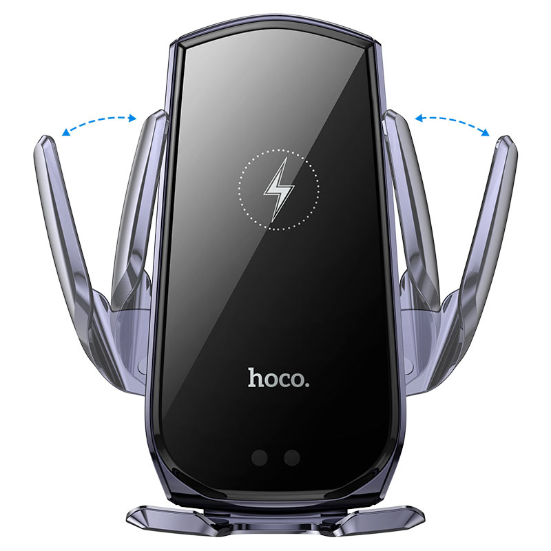 Giá đỡ kẹp điện thoại xe hơi HOCO CA202 PLUS kiêm đế sạc không dây cảm ứng hồng ngoại (trên ô tô) chính hãng [BH 1 năm]