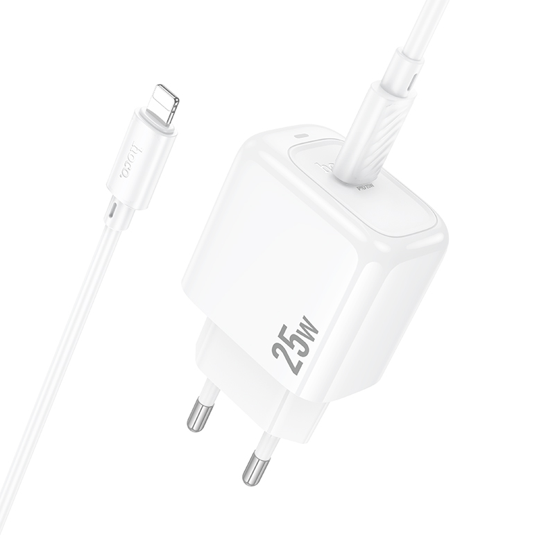 Bộ sạc nhanh 25w HOCO CS53A (C-L) (Cóc 1 cổng type-c PD) (Cáp type c ra iphone lightning) chính hãng [BH 1 năm]
