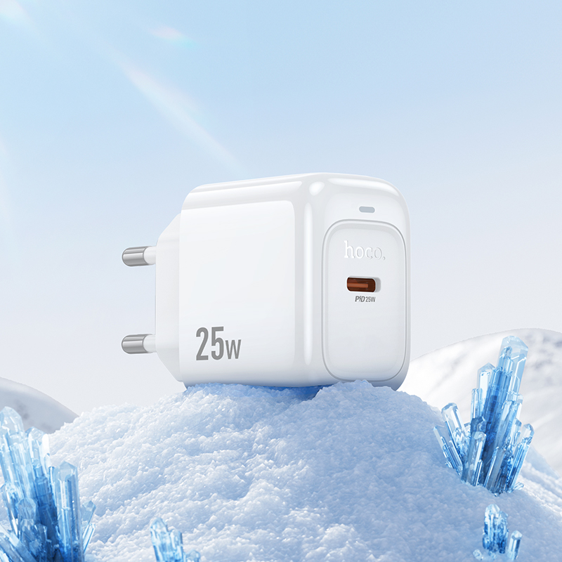 Bộ sạc nhanh 25w HOCO CS53A (C-C) (Cóc 1 cổng type-c PD) (Cáp 2 đầu type c ra type-c) chính hãng [BH 1 năm]