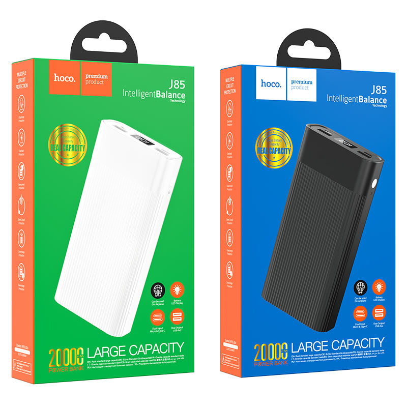 Pin sạc dự phòng HOCO J85 20.000mAh có màn hình LCD chính hãng [BH 1 năm] / pktn sale