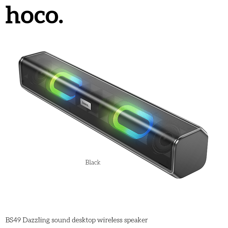 Loa bluetooth Hoco BS49 dài đẹp led đổi màu siêu hay chính hãng [BH 1 năm]