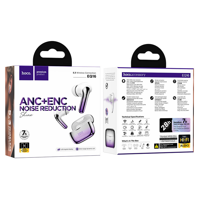 Tai nghe bluetooth HOCO EQ16 kiểu dáng airpods chính hãng [BH 1 năm]