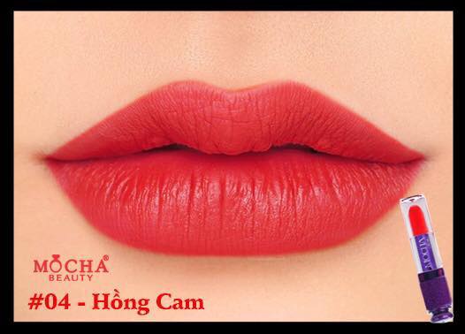 #04 HỒNG CAM- Son kem Mocha chính hãng FULLBOX xịn sò